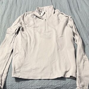 Athleta Women’s Light Gray breathable zip up size large